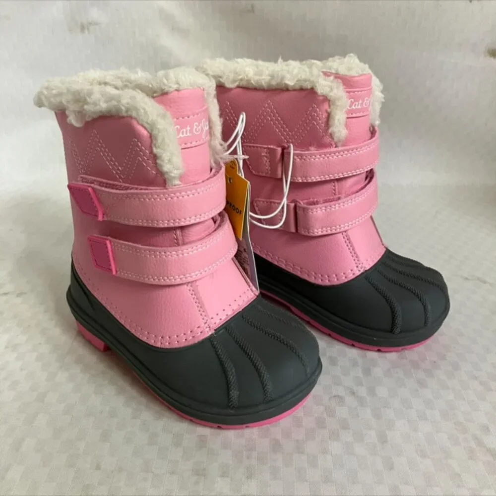 Cat & Jack Toddler Girls Sz 9 Pink Snow Denver inter Waterproof Insulated Boots